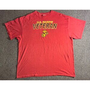 vintage marines shirt size 2xl USMC veteran short sleeve crew neck military